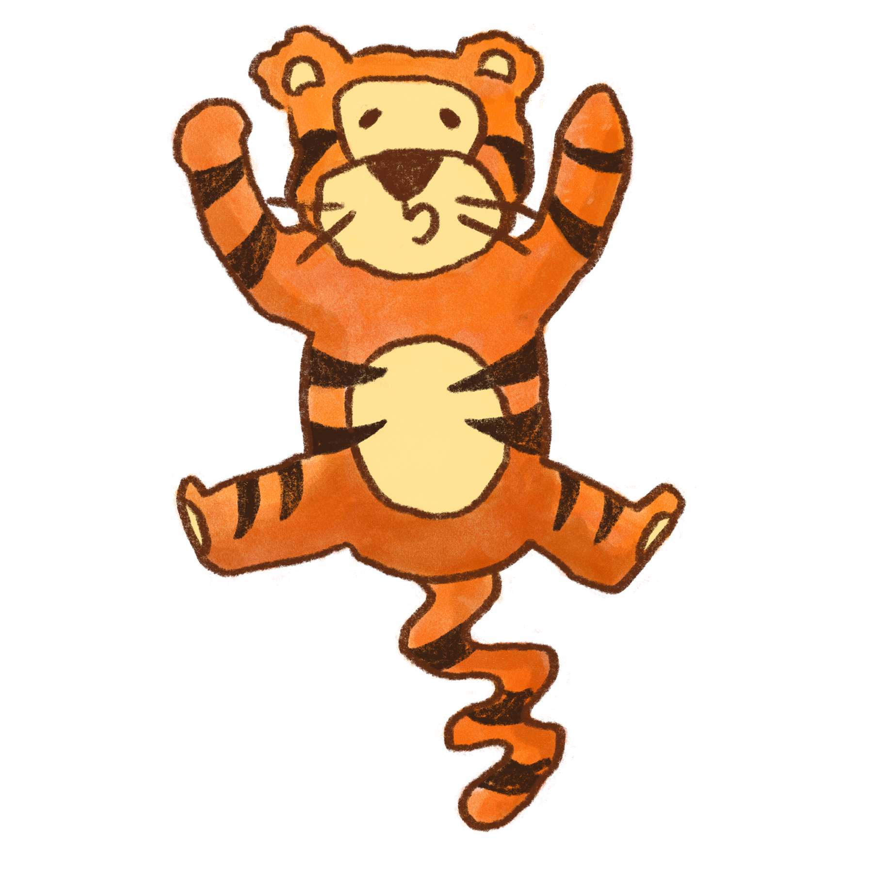 Tigger bouncing. Image for Austin. Illustration by Caitlin Rowlings.